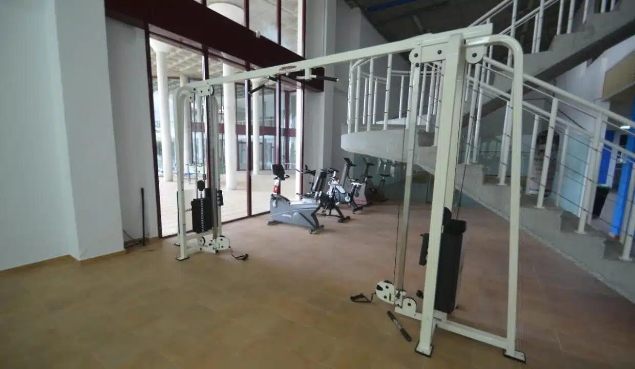 Salle de sport avec appareil à poulies et vélos d'appartement – appartement à louer, Parque Botanico, Benahavís (réf. AL035)